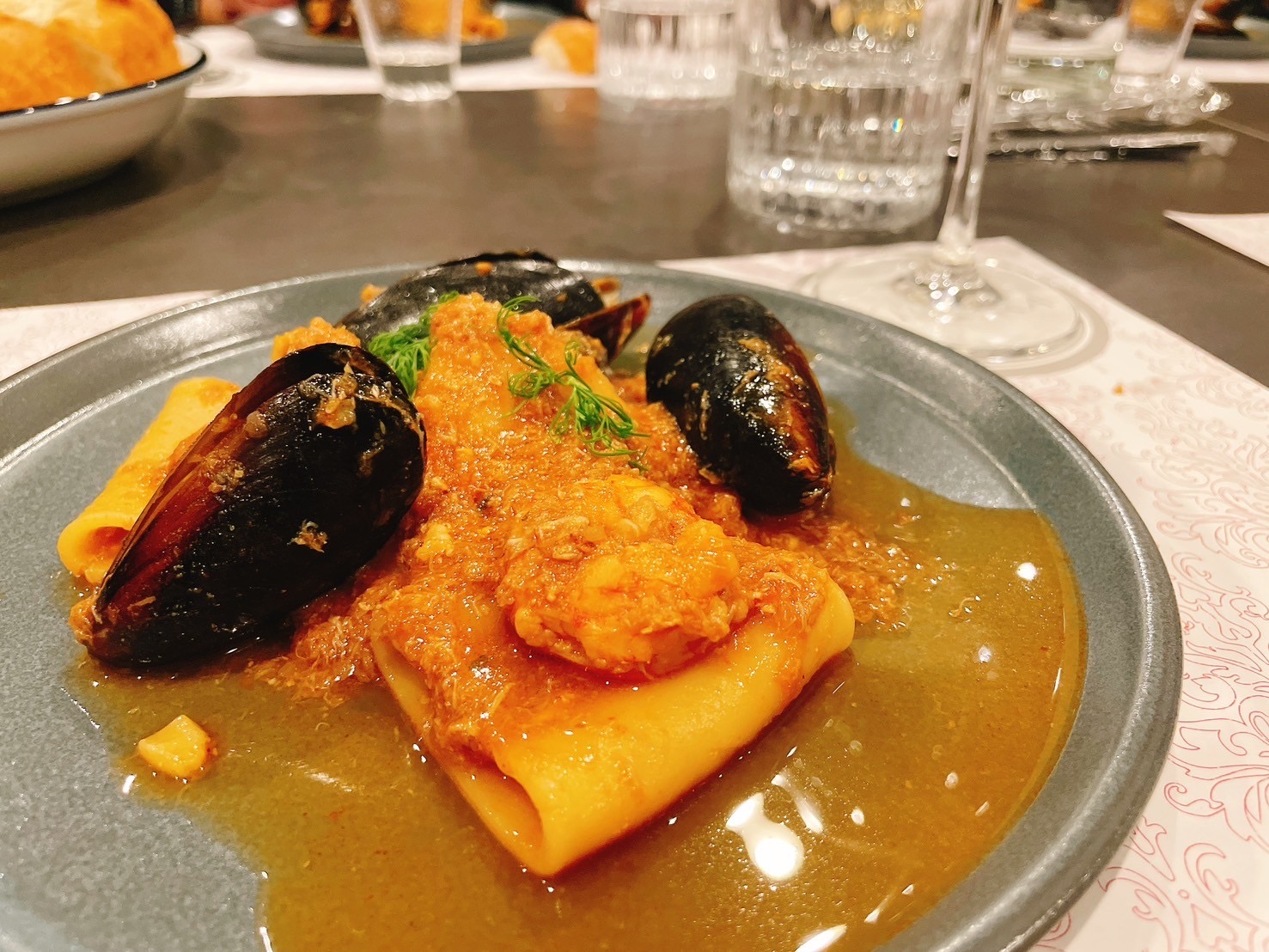 Rigatoni with mussels